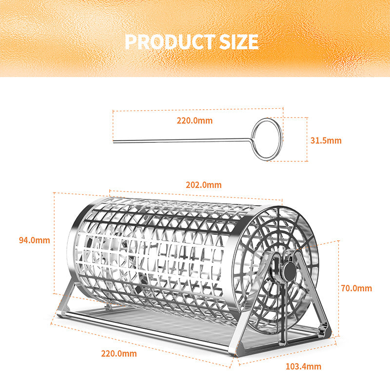 Grill basket in use